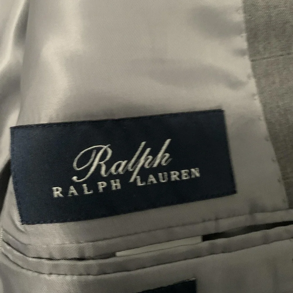 Ralph Lauren Blazer Wool Light Grey 2 Button‎ 42 Short Made Canada 90s NEW $495